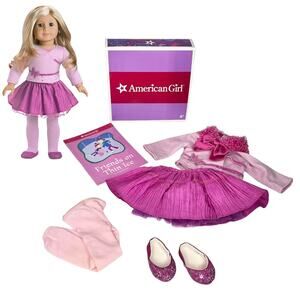 American Girl SWEET SEQUINS PARTY Outfit Beaded Butterfly Top Skirt Tights Shoes